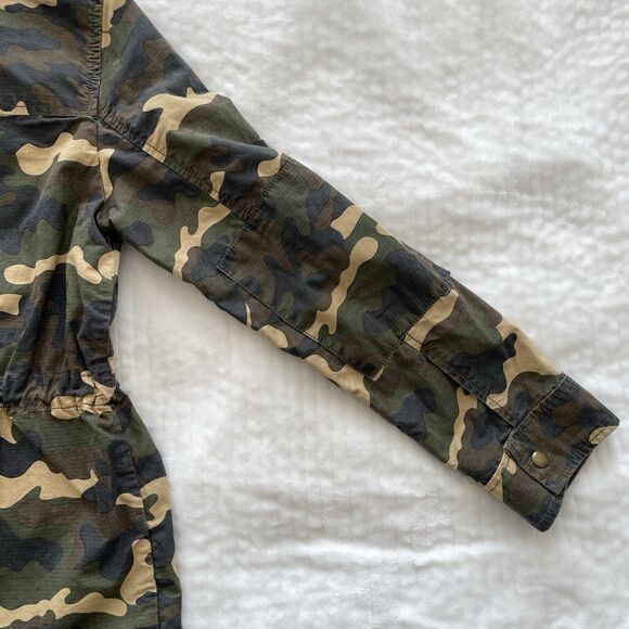 Gap Camo Utility Jacket Flap Pocket Military Full Zip Gorpcore Womens Medium - Picture 10 of 14